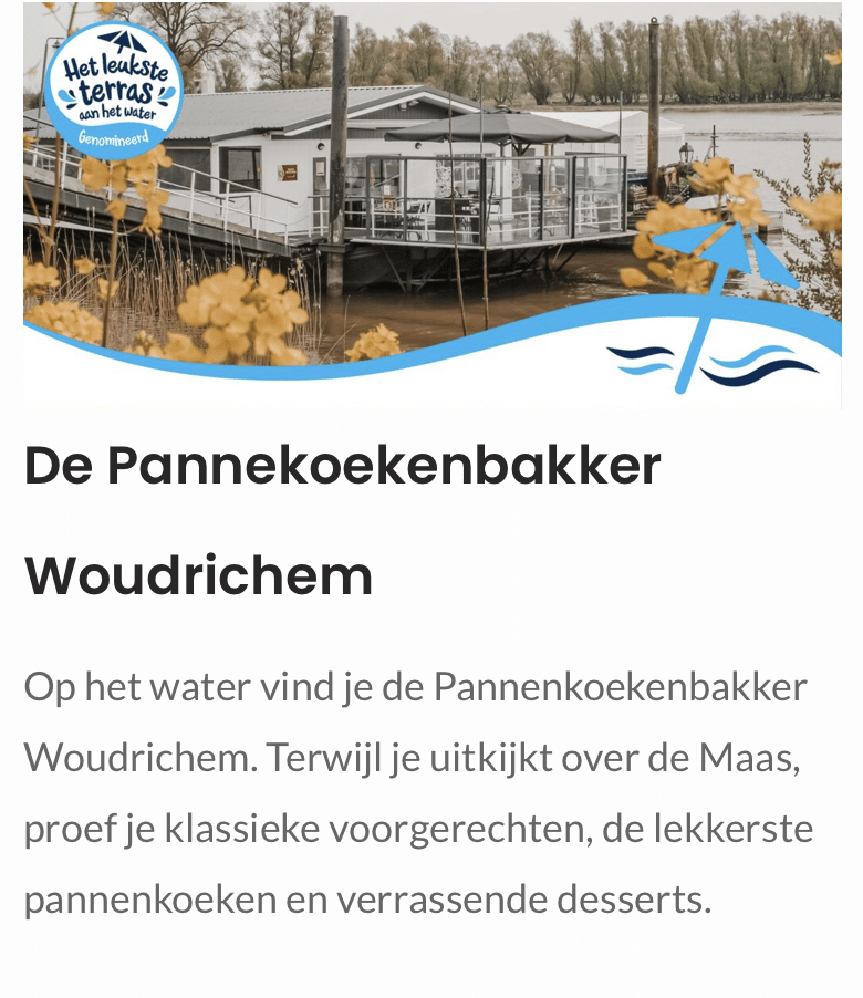 Nominatie terrasverkiezing De Pannekoekenbakker Woudrichem